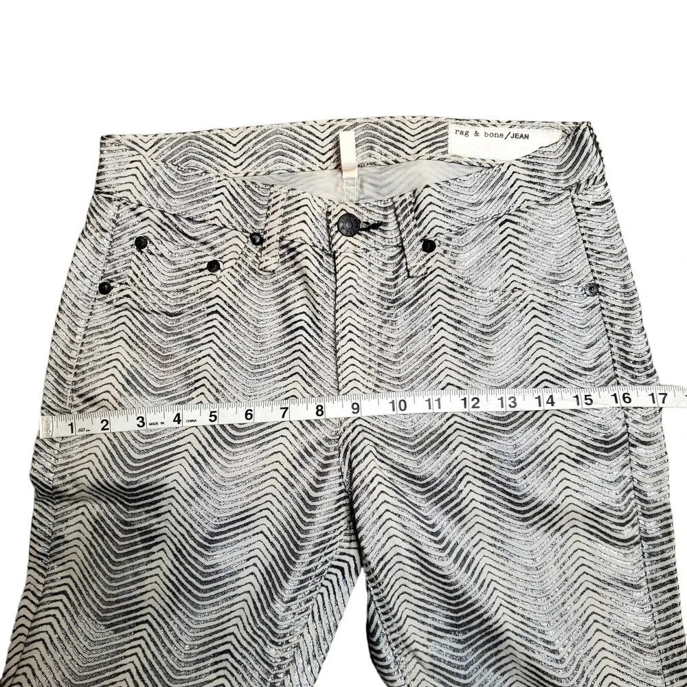 Rag & Bone The Legging Metallic Zebra Print Pants - image 3